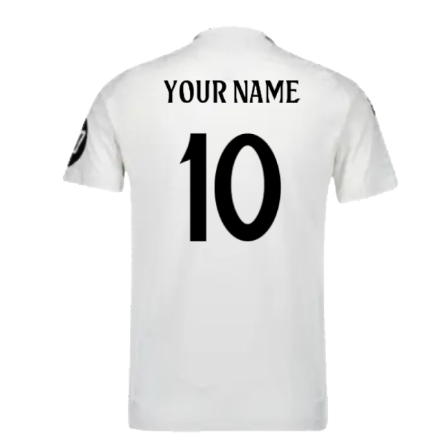 Real Madrid 2024-25 Home Fan Version For Adults Name) Game Day Jersey