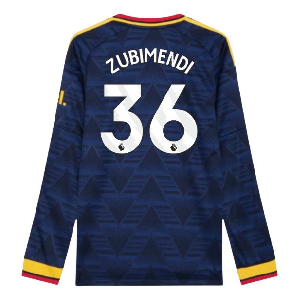 [WSG] 2026 2027 Arsenal Long Sleeve Shirt Away Authentic Apparel (Zubimendi 36)