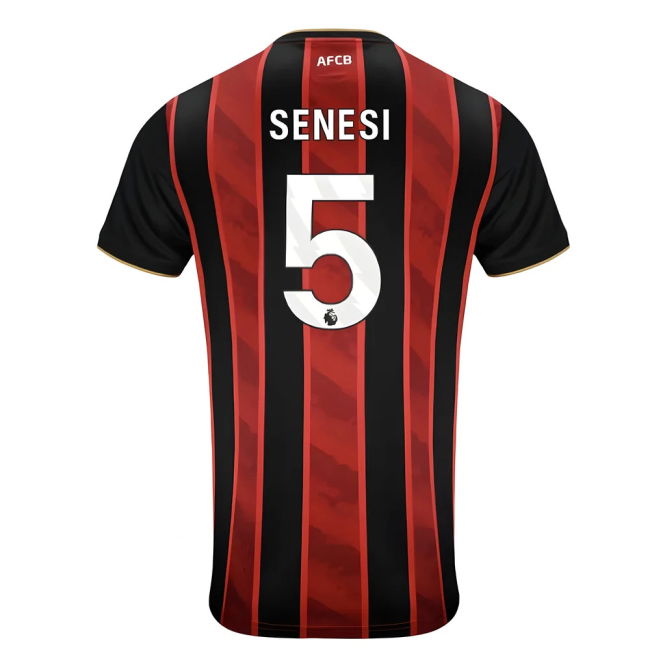 Faithful Bournemouth Bournemouth Home Shirt Senesi #5 Authentic De...