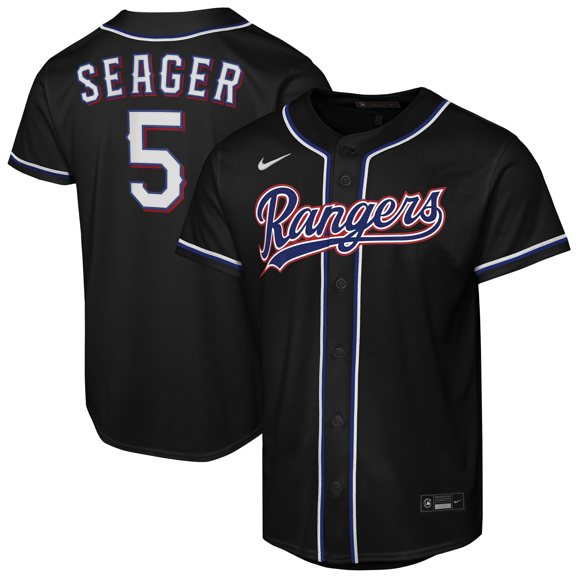 [LK] Corey Seager Texas Rangers Youth Fashion Replica Player Jersey - Black