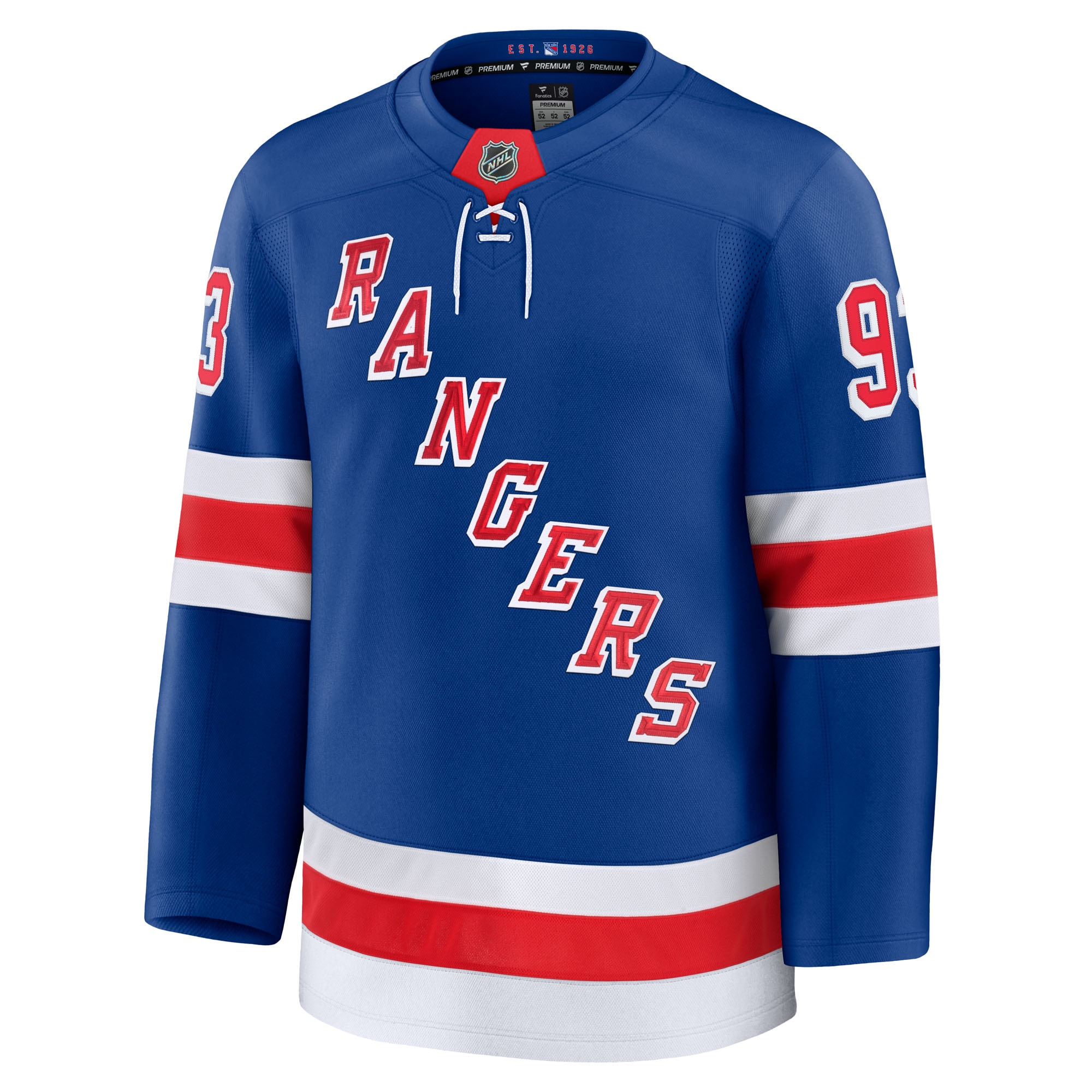 [LK] Mika Zibanejad New York Rangers Home Premium Jersey - Blue