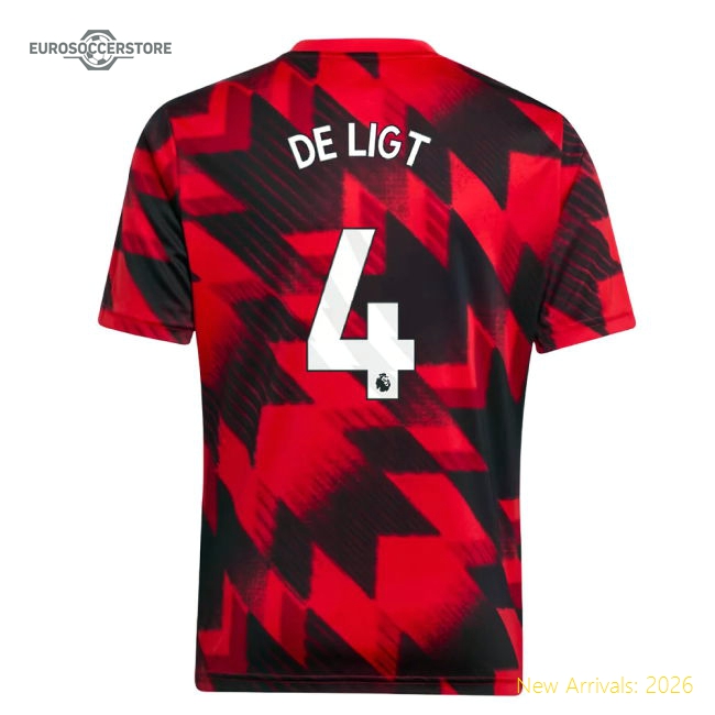 Durable Man Utd Kids De Ligt Jersey 2025-2026 Moisture-wicking