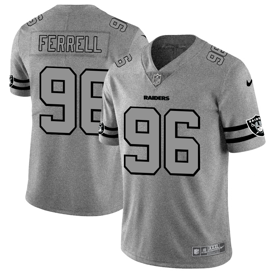 NFL O R Raiders #96 Clelin Ferrell Gray Limited Jersey - High Quality