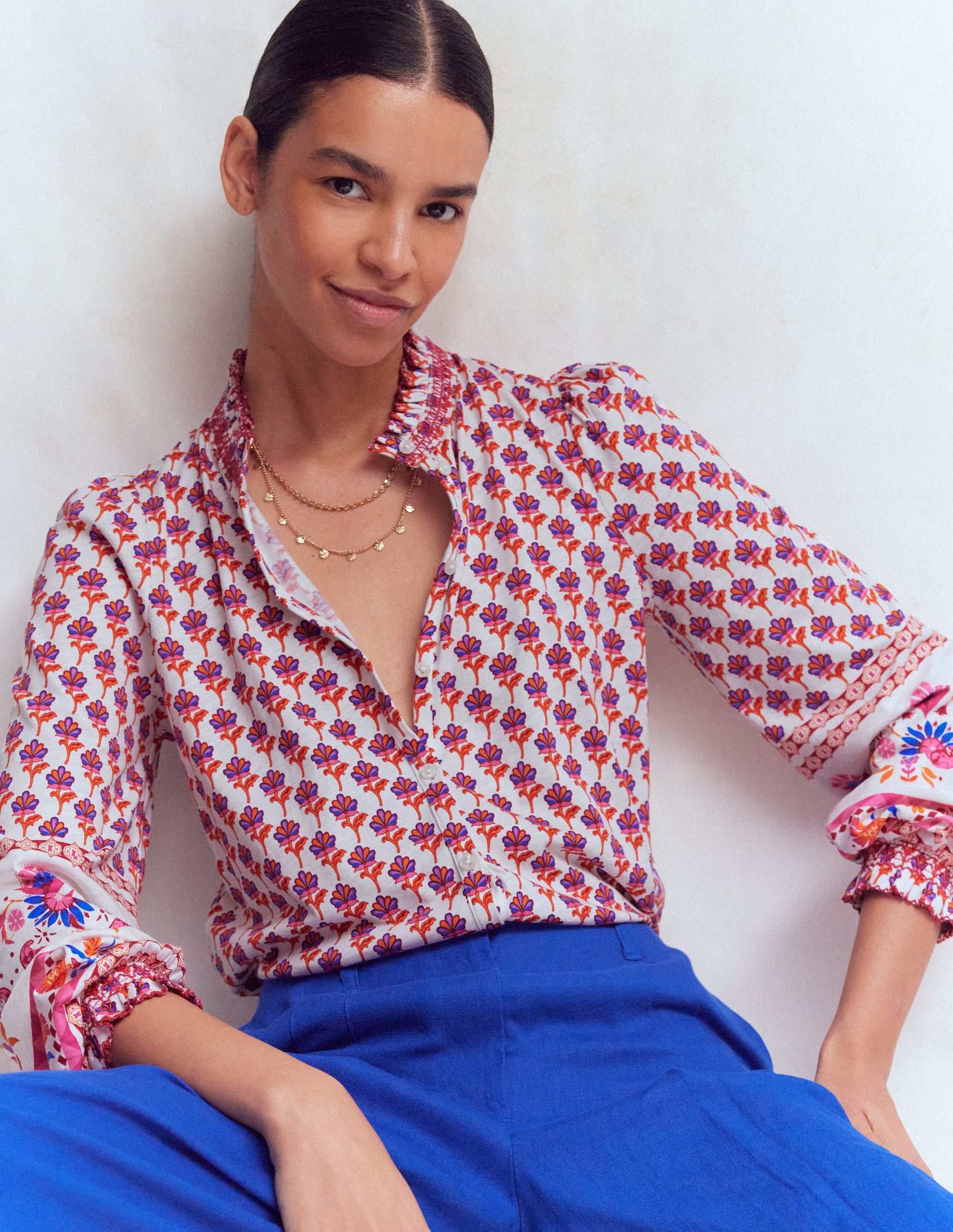 Effie Smocked Detail Shirt
