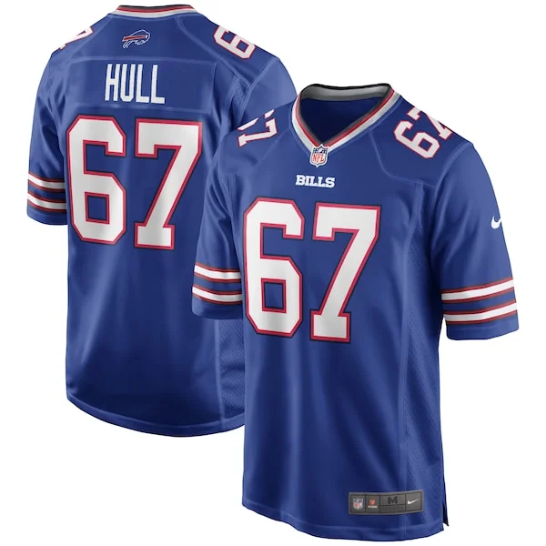 None Kent Hull Game Jersey - Royal | NFL Player Jersey | NFL Football