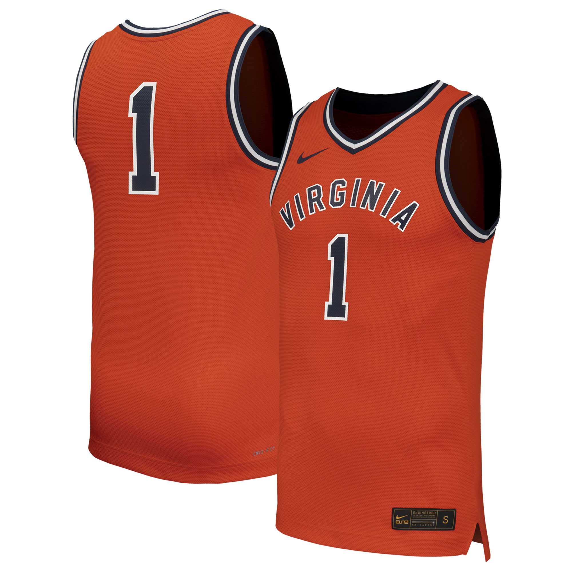 [DDG] Virginia Cavaliers Throwback Replica Basketball Jersey - Orange