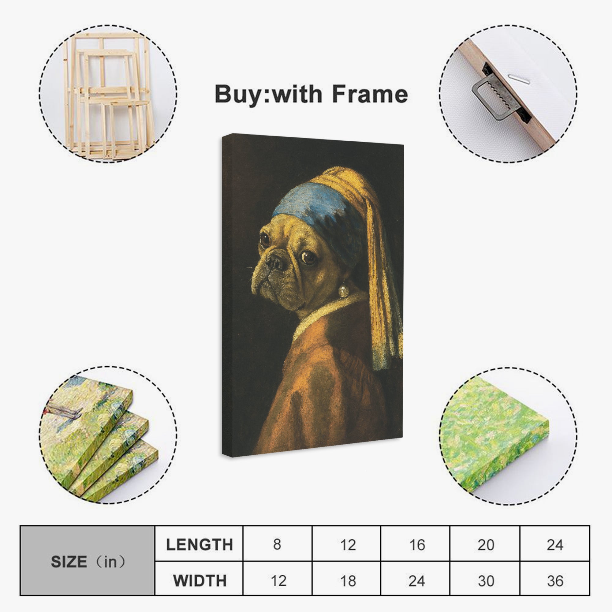 - Durable Vertical Canvas Painting Pet Owner Apparel | Unique Design