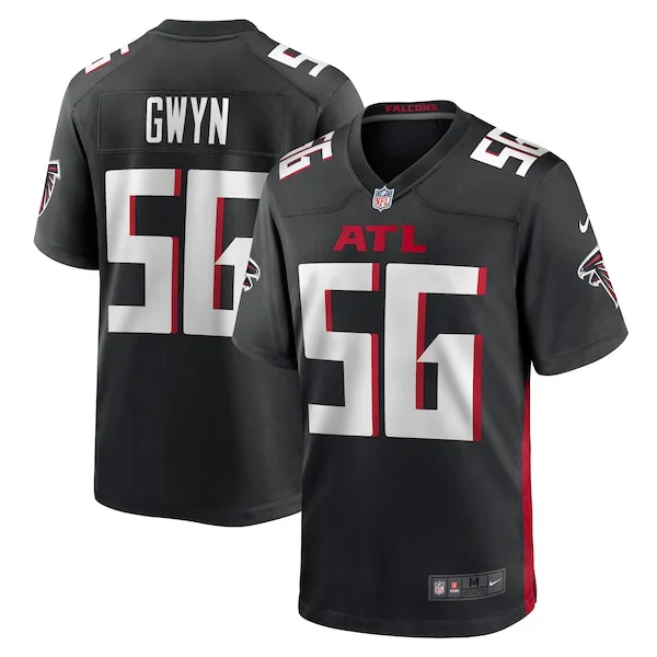 None Jovaughn Gwyn Game Jersey - Black | NFL Player Jersey | NFL Footb