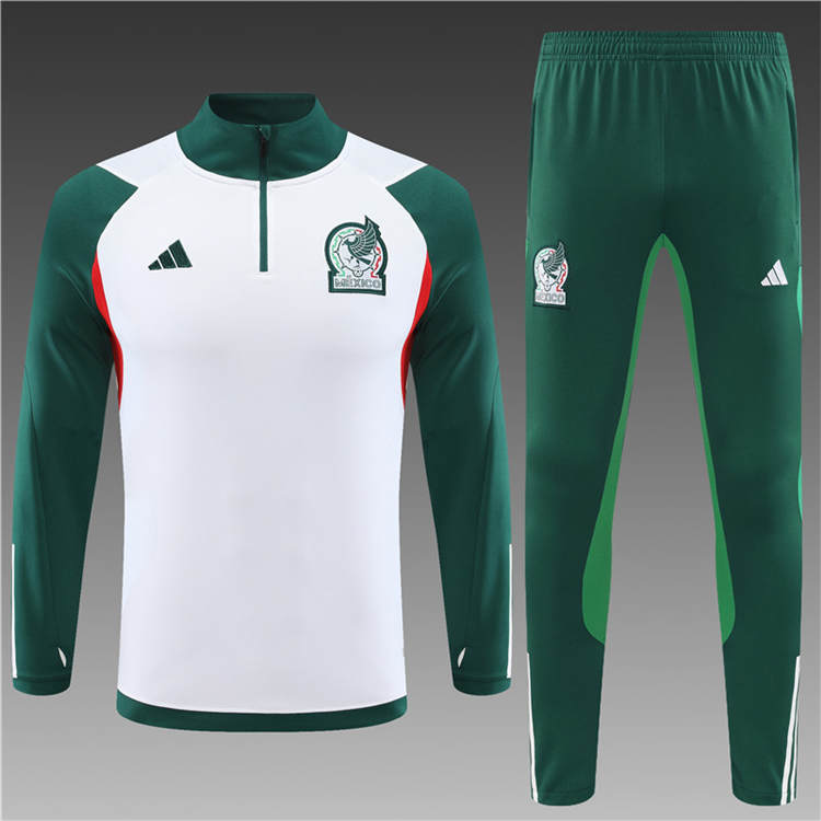 Authentic Comfort Fit 2023 MEXICO WHITE TRAINING TRACKSUIT
