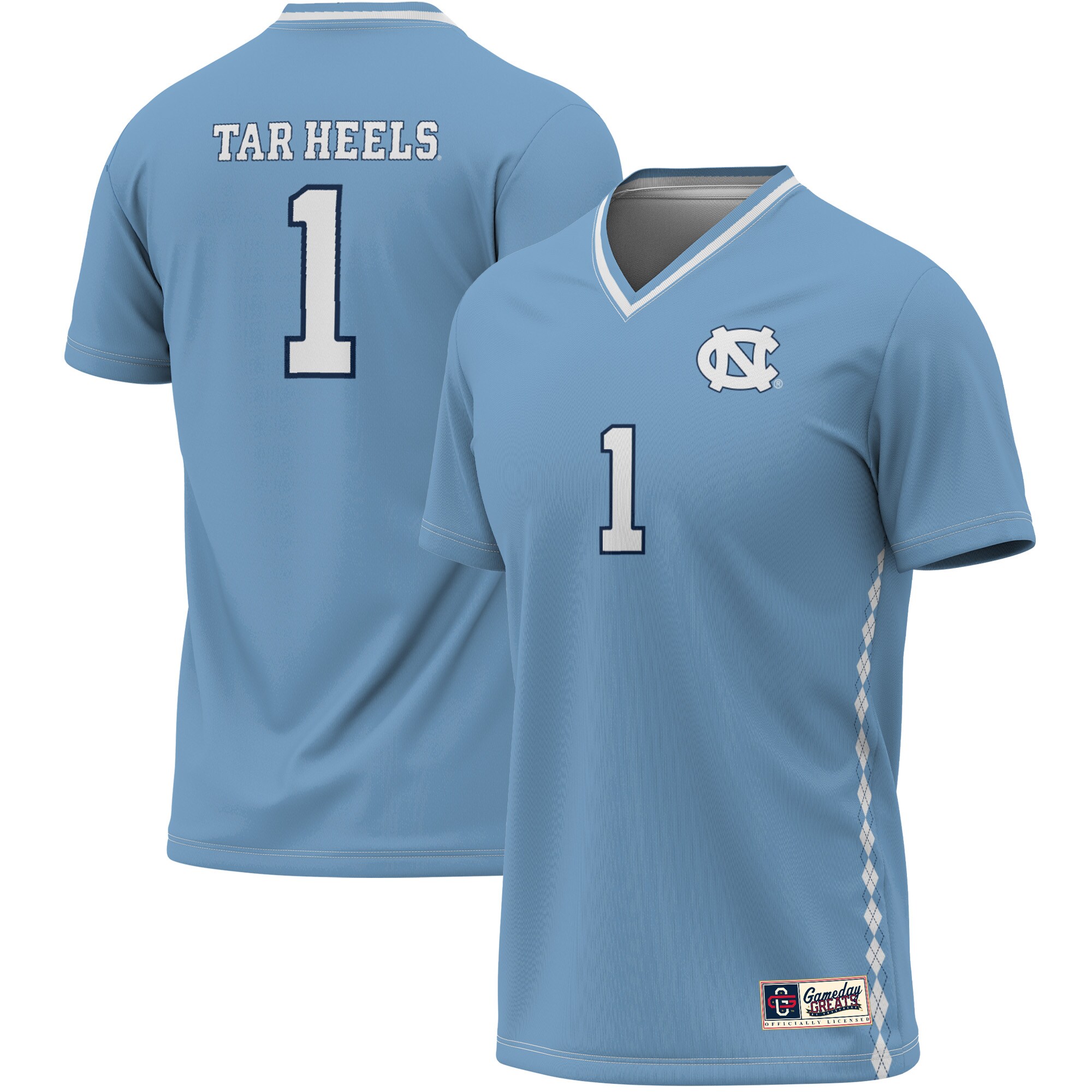 [DDG] North Carolina Tar Heels GameDay Greats Youth Lightweight Soccer Fashion Jersey - Carolina Blue