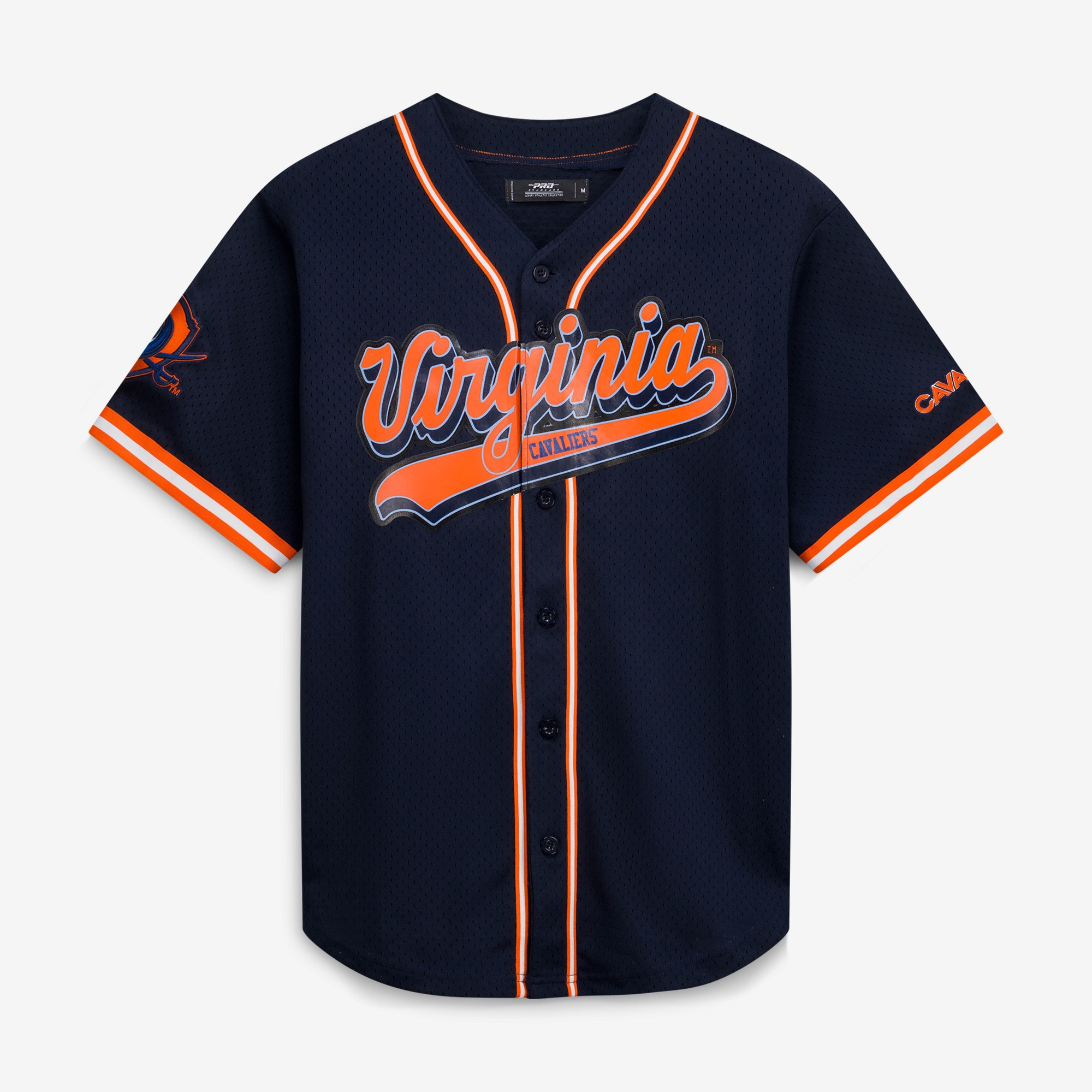 [NJP] Virginia Cavaliers Pro Standard Mesh Full-Button Replica Baseball Jersey - Navy