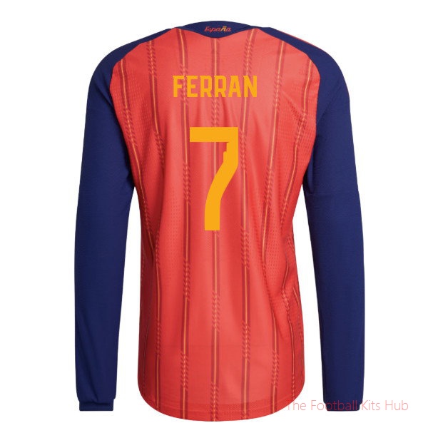 [LK] 2026/27 Spain Authentic Long Sleeve Home Shirt (Ferran 7)