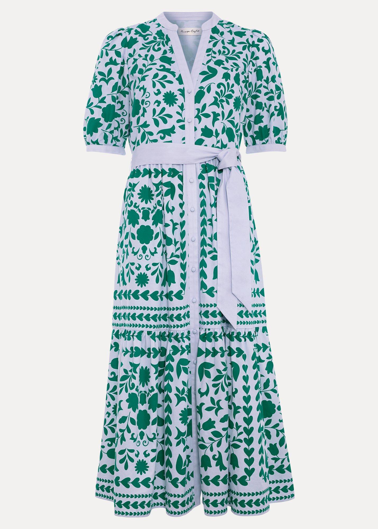 Petite Trinity Heart And Floral Midi Shirt Dress