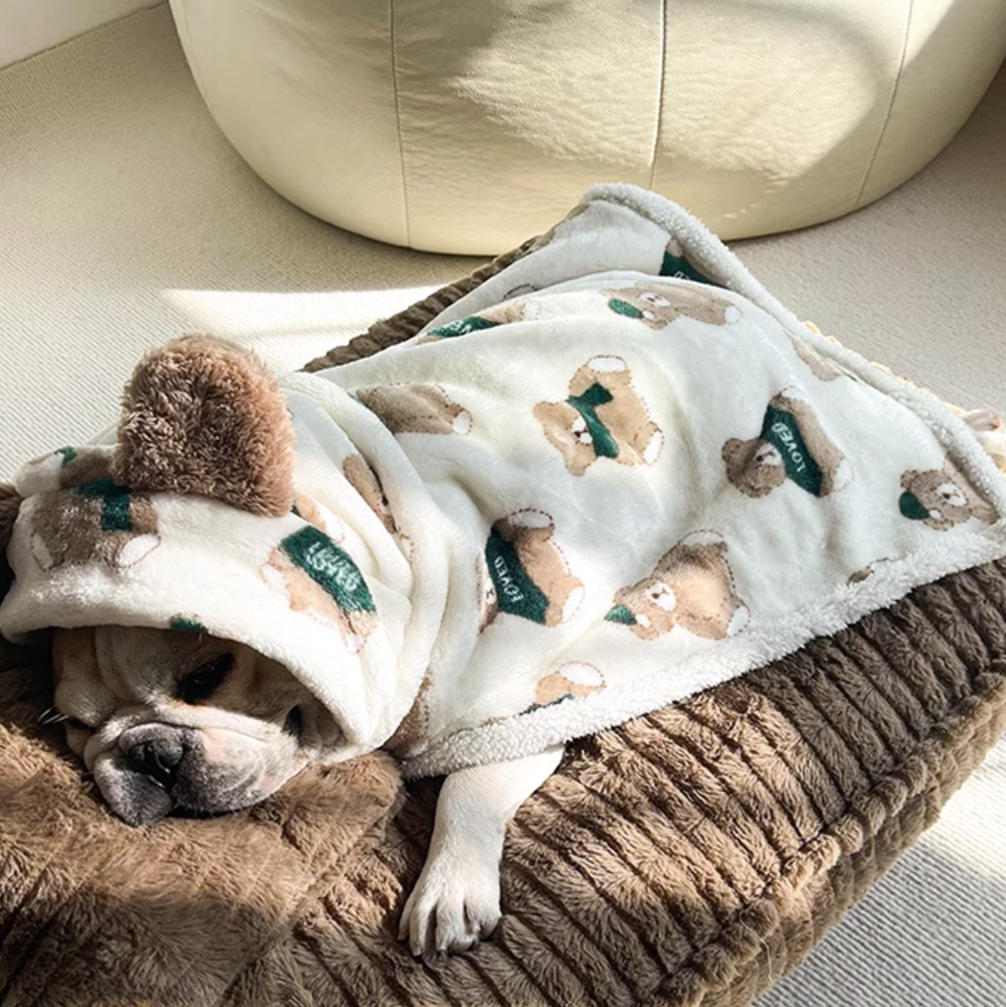 Warm Autumn & Winter Blanket Shawl For French Bulldogs Indoor Use