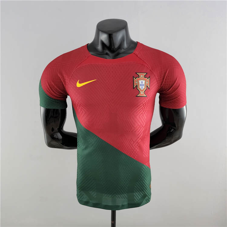 Portugal 2022 World Cup Home Red Soccer Jersey Authentic Version -
