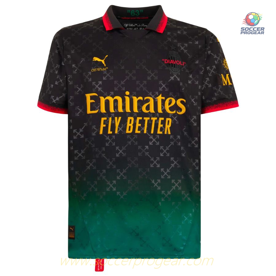 AC Milan Kids Edition Soccer Football Shirts Fourth Off White Black 2024/25 Collection