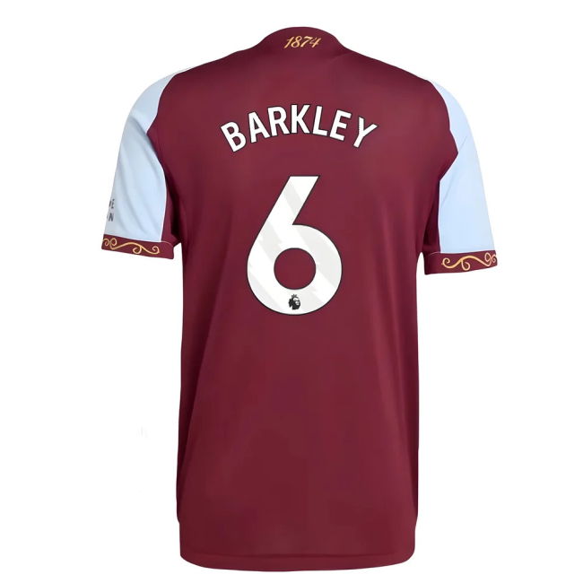 Professional Grade Football Aston Villa Authentic Home Shirt Barkl...