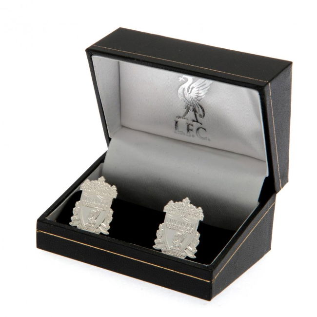 Liverpool FC Silver Plated Formed Crest Cufflinks (Fan Favorite)