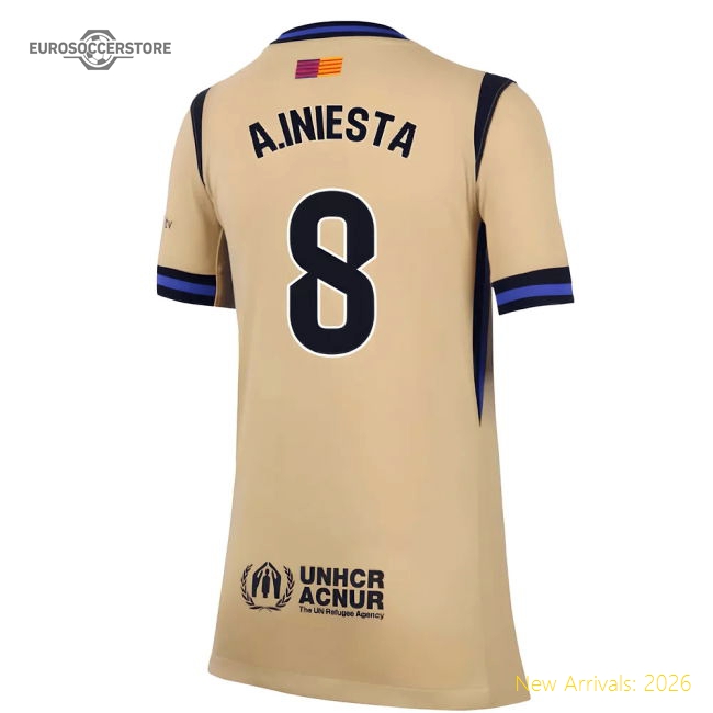 Durable Away Barcelona Jersey Comfortable Breathable Athletic Fit