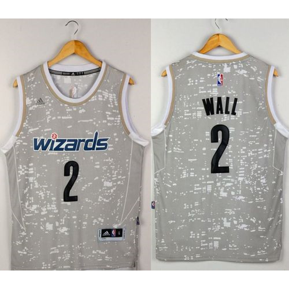 Wizards #2 John Wall Grey City Light Stitched NBA Jersey