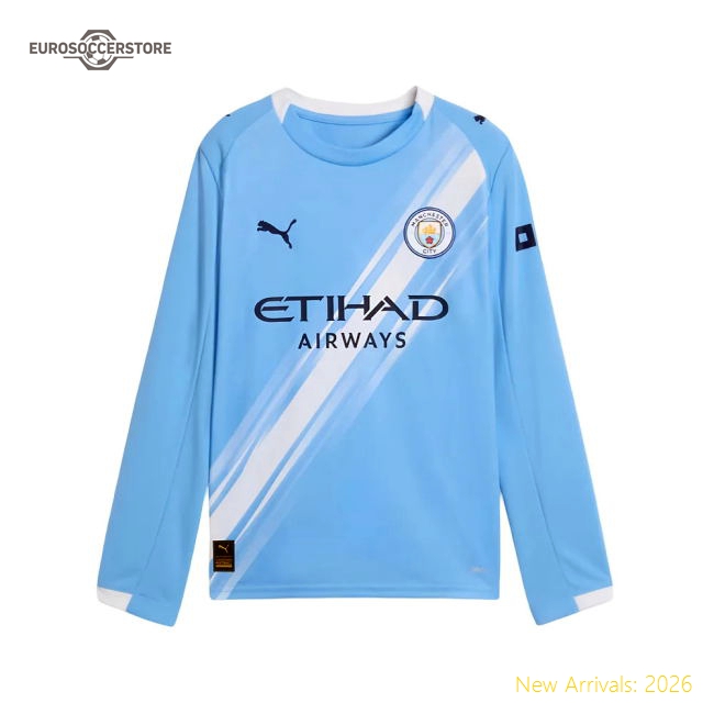 2025-2026 Man City Kids Jersey Reijnders Performance Fabric