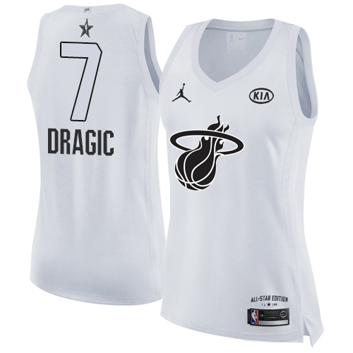 White Nike Miami Heat #7 Heat Jersey - Fabric Basketball Jersey