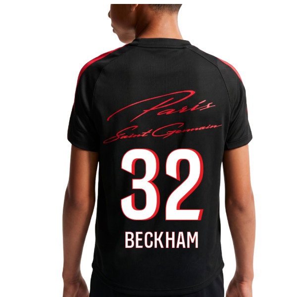 [JED] 2026-2027 PSG Strike Training Shirt (Black) - Kids (Beckham 32)