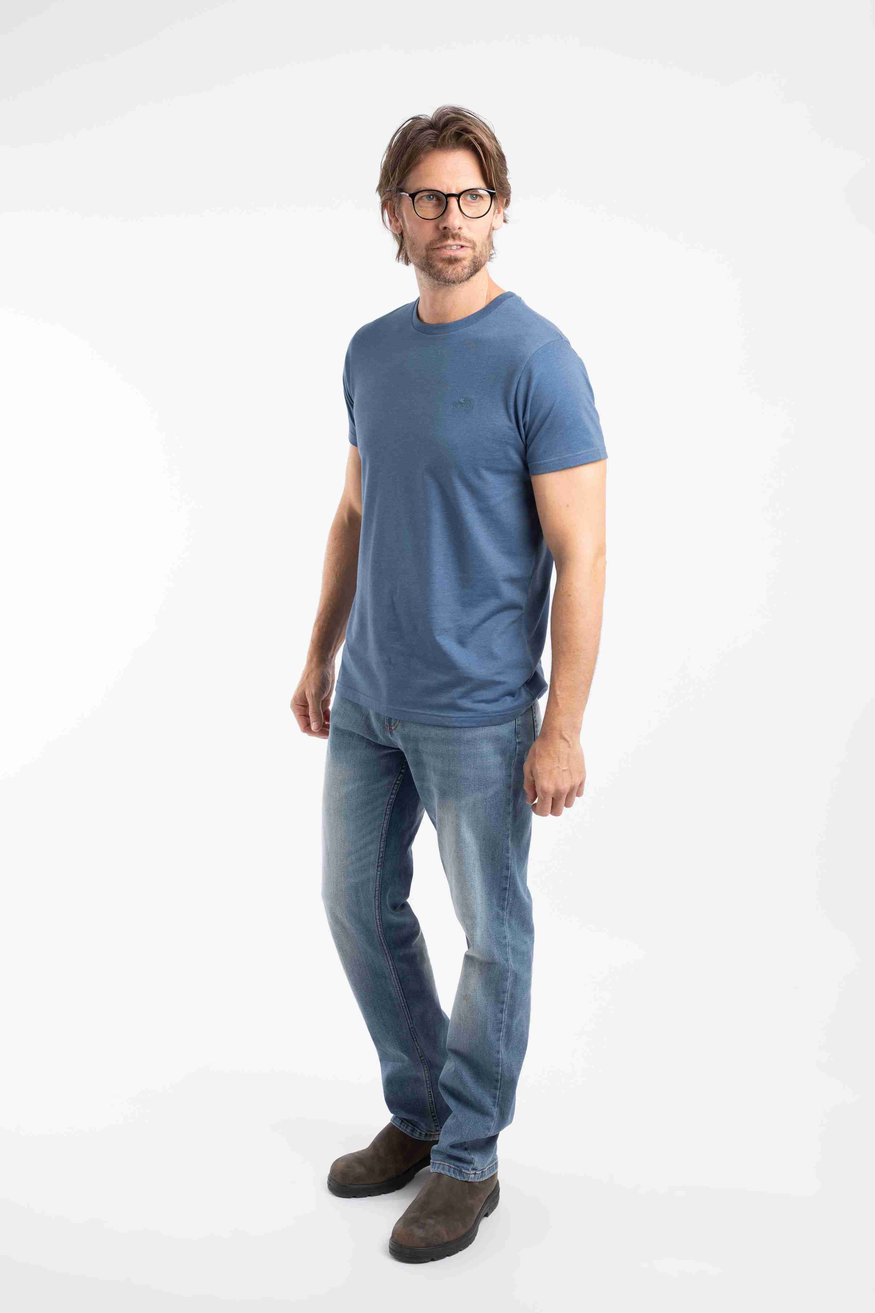 Hooked Branded T-Shirt Mid Blue