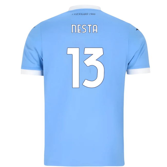 2025-2026 Lazio Home Shirt (Nesta 13) Durable Stitching