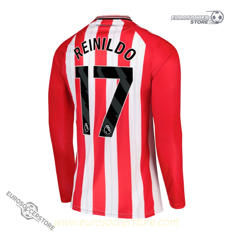 Sunderland's 25-26 Home Long Sleeve Jersey, worn by REINILDO with the number 17, the REINILDO 17 Sunderland 25-26 Home Long Sleeve Jersey.