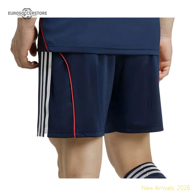 Lyon 2025-2026 Olympique Away Shorts (Night Indigo) In Multiple Sizes