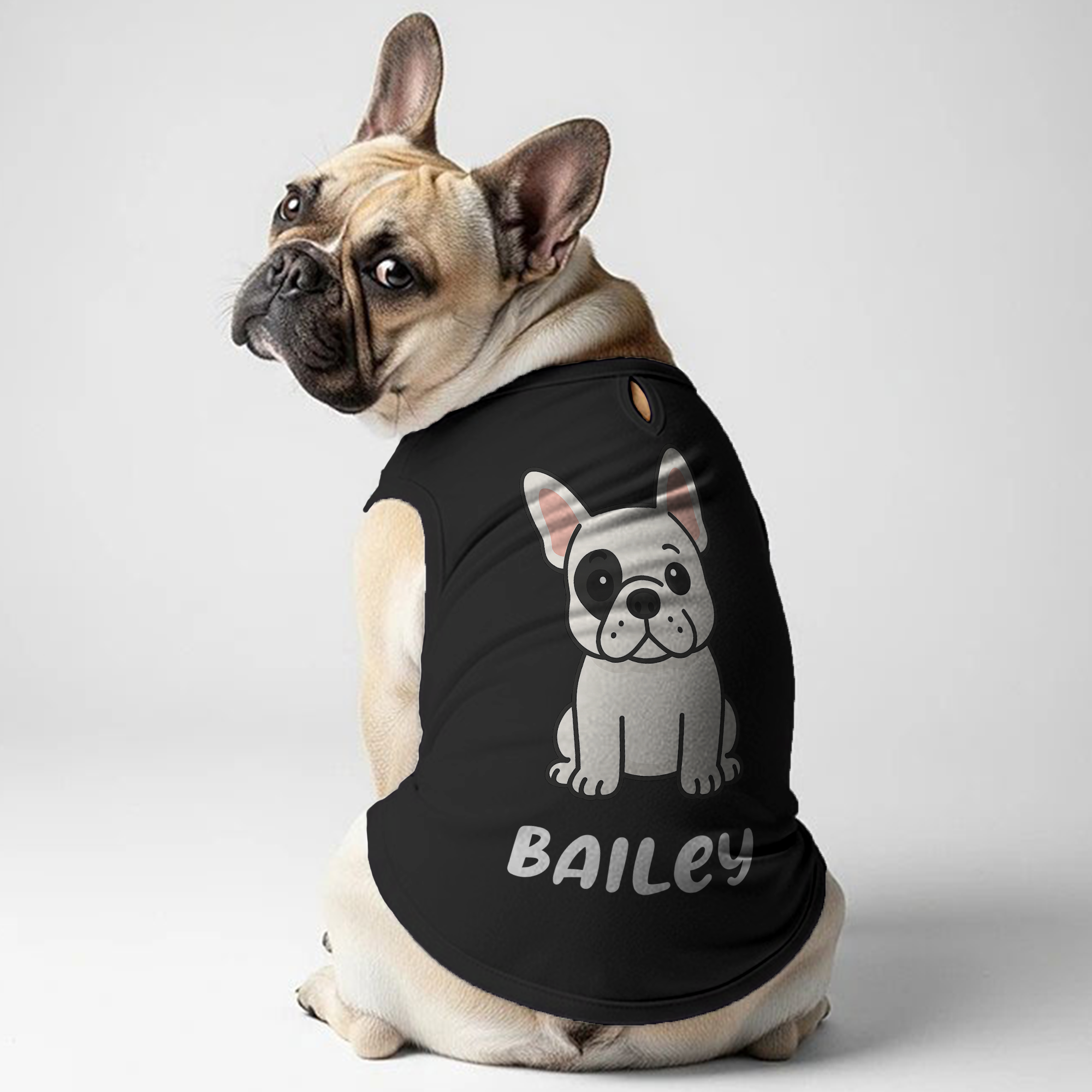 Minimal-Aesthetic Teddy - Personalized Frenchie Shirt | Custom Dog T-...