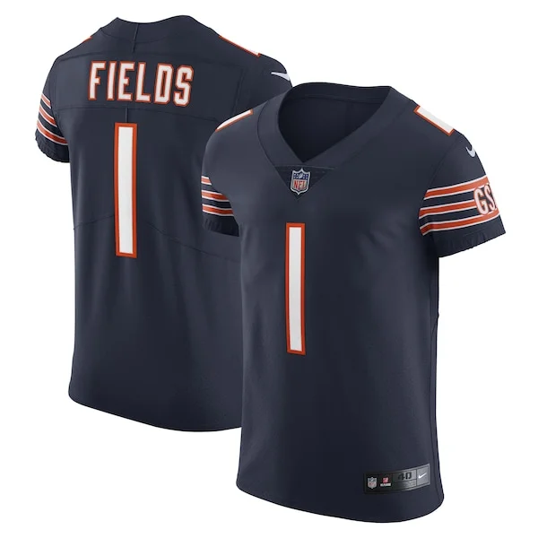 None Justin Fields Elite Jersey - Navy | NFL Player Jersey | NFL Footb