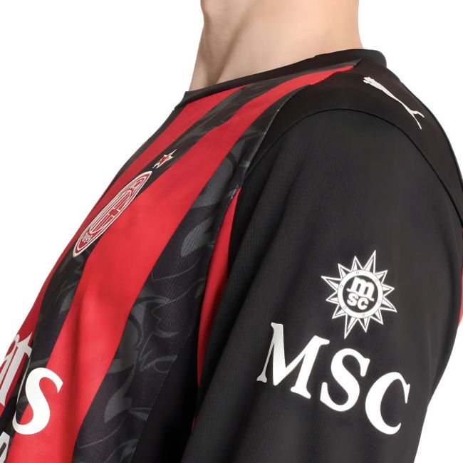2025-2026 AC Milan Long Sleeve Home Shirt
