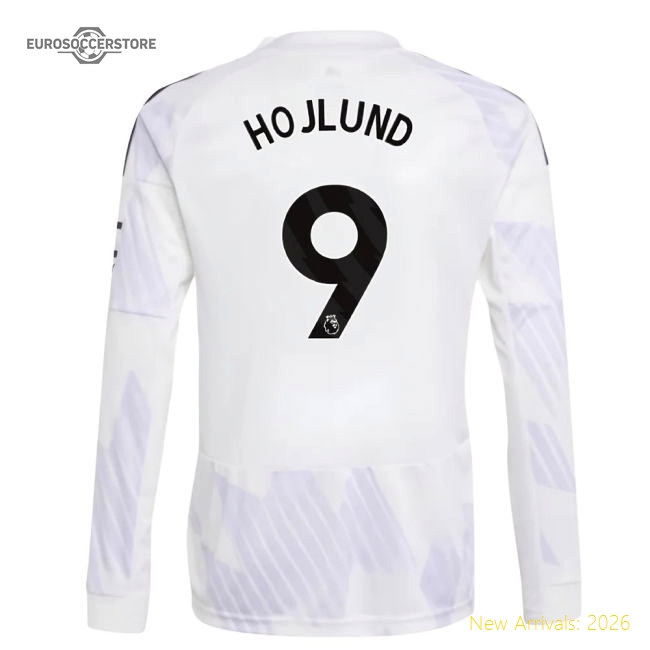 Authentic 2025-2026 Man Utd Long Sleeve Away Shirt (kids) (hojlund 9
