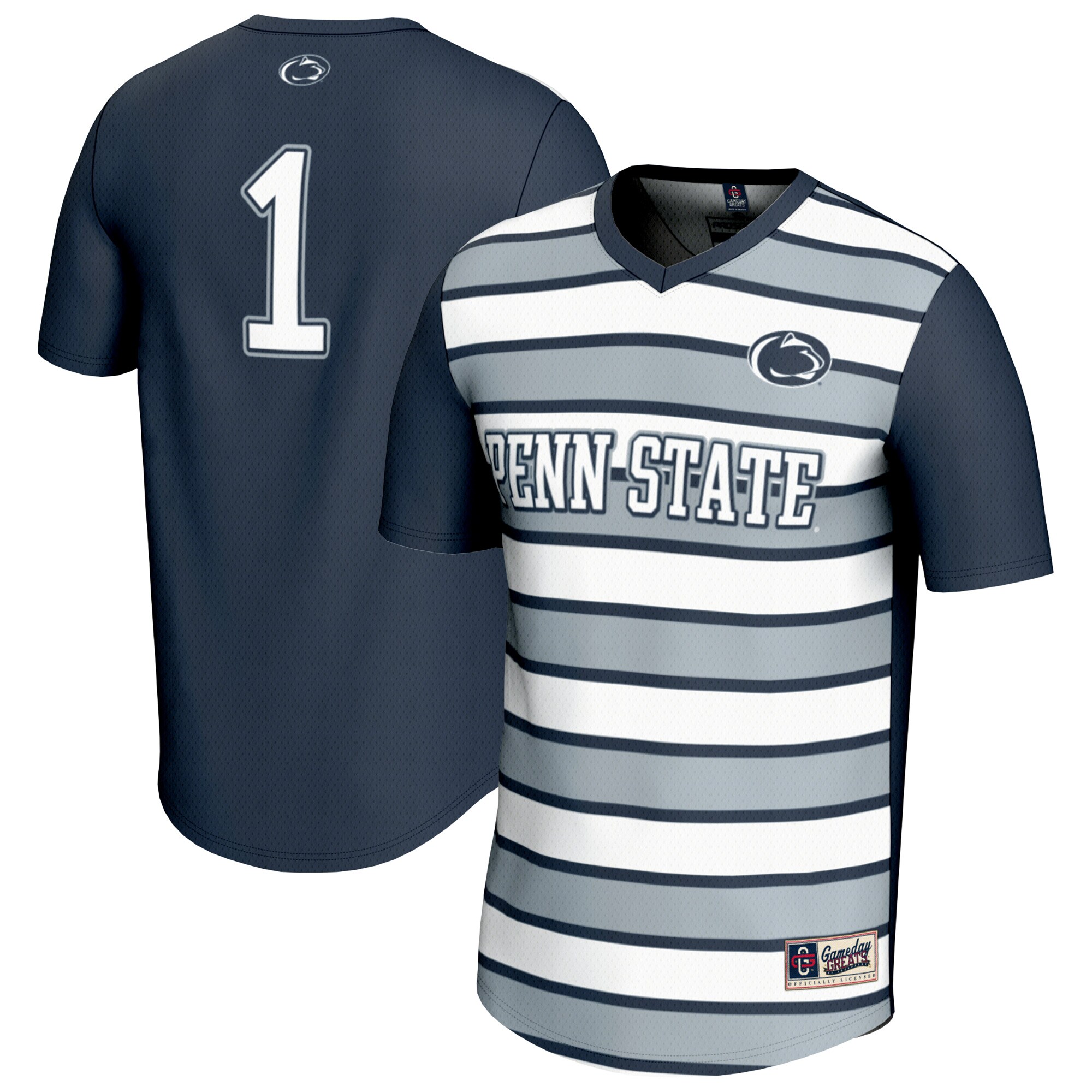 [SJH] Penn State Nittany Lions GameDay Greats Unisex Lightweight Soccer Fashion Jersey - Navy