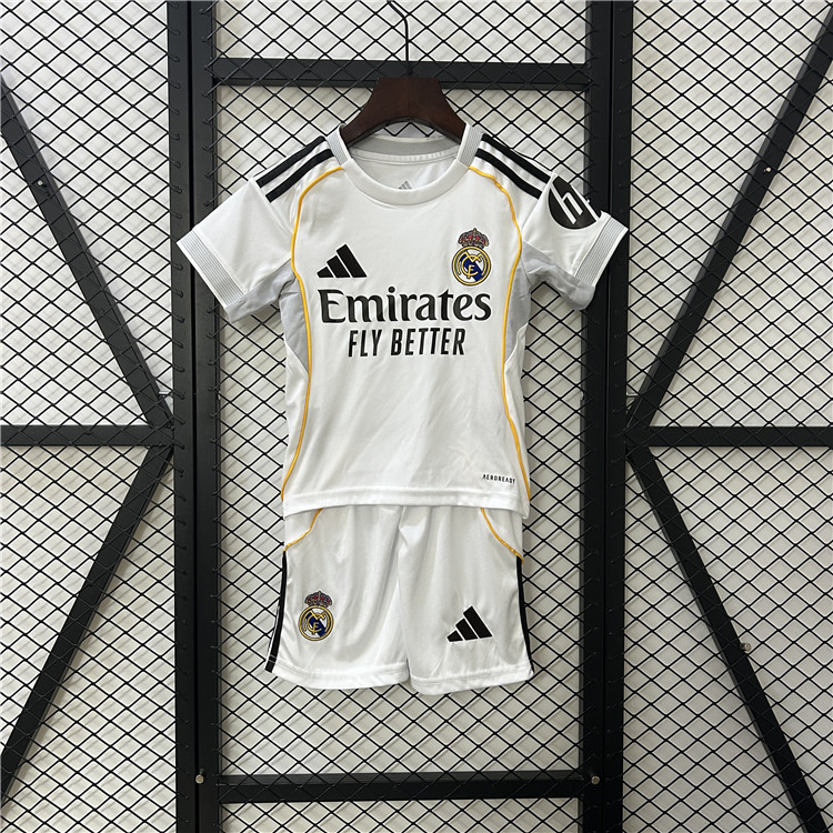 KidsYouth Real Madrid 2526 Home Kit ShirtShort - Official Replica