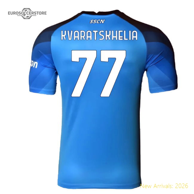 Azzurri 2022-23 Player Issue Home Shirt (3xl) (kvaratskhelia 77) (e