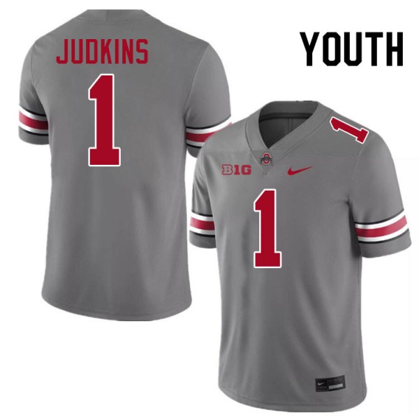 Youth(kids) Ohio State Buckeyes Quinshon Judkins #1 Buckeye Nation