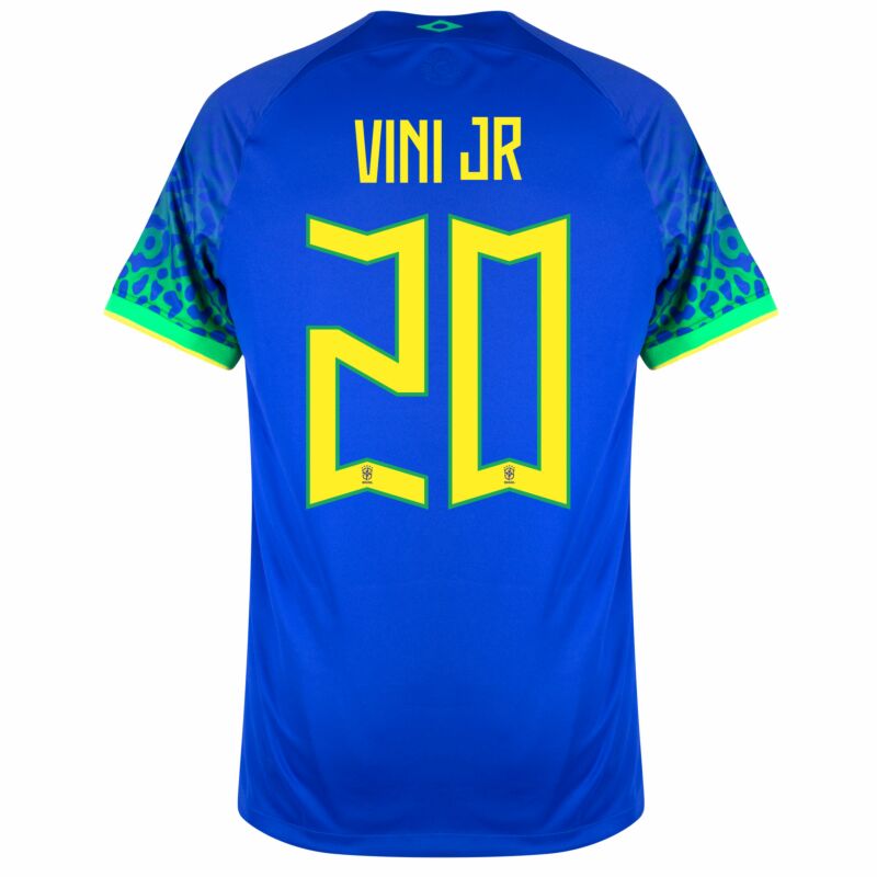 VINI JR 2022 WORLD CUP BRAZIL Official AWAY KIDS JERSEY