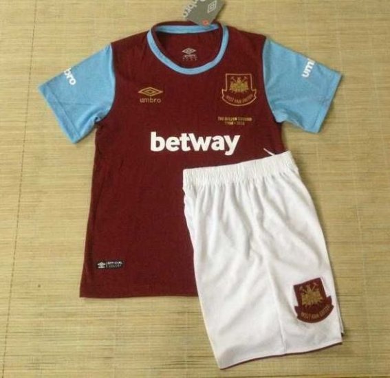 Elite Series Kids West Ham 2015-16 Home Soccer KitsShirtShorts