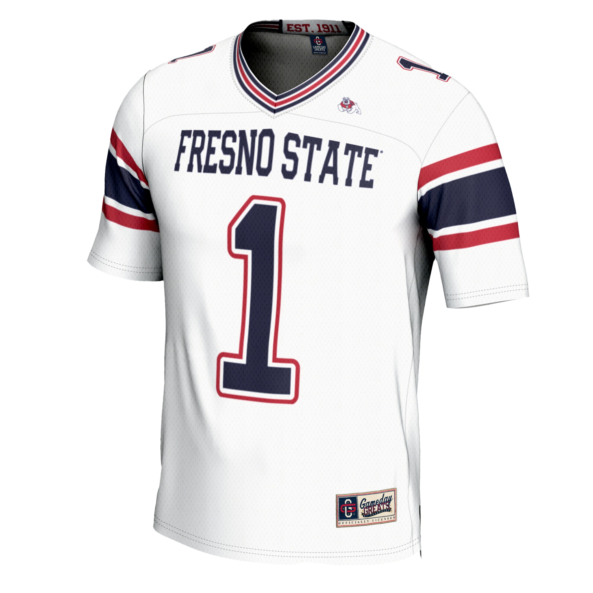#1 Fresno State Bulldogs GameDay Greats Youth 26/27 Football Jersey?�C White