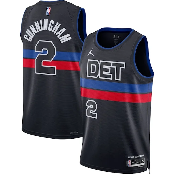 Authentic Cade Cunningham DET NBA Jersey - Black - Licensed Product