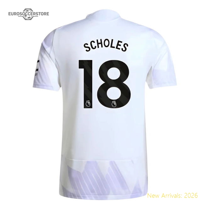 2025-2026 Man Utd Authentic Away Shirt (scholes 18) - Great Value
