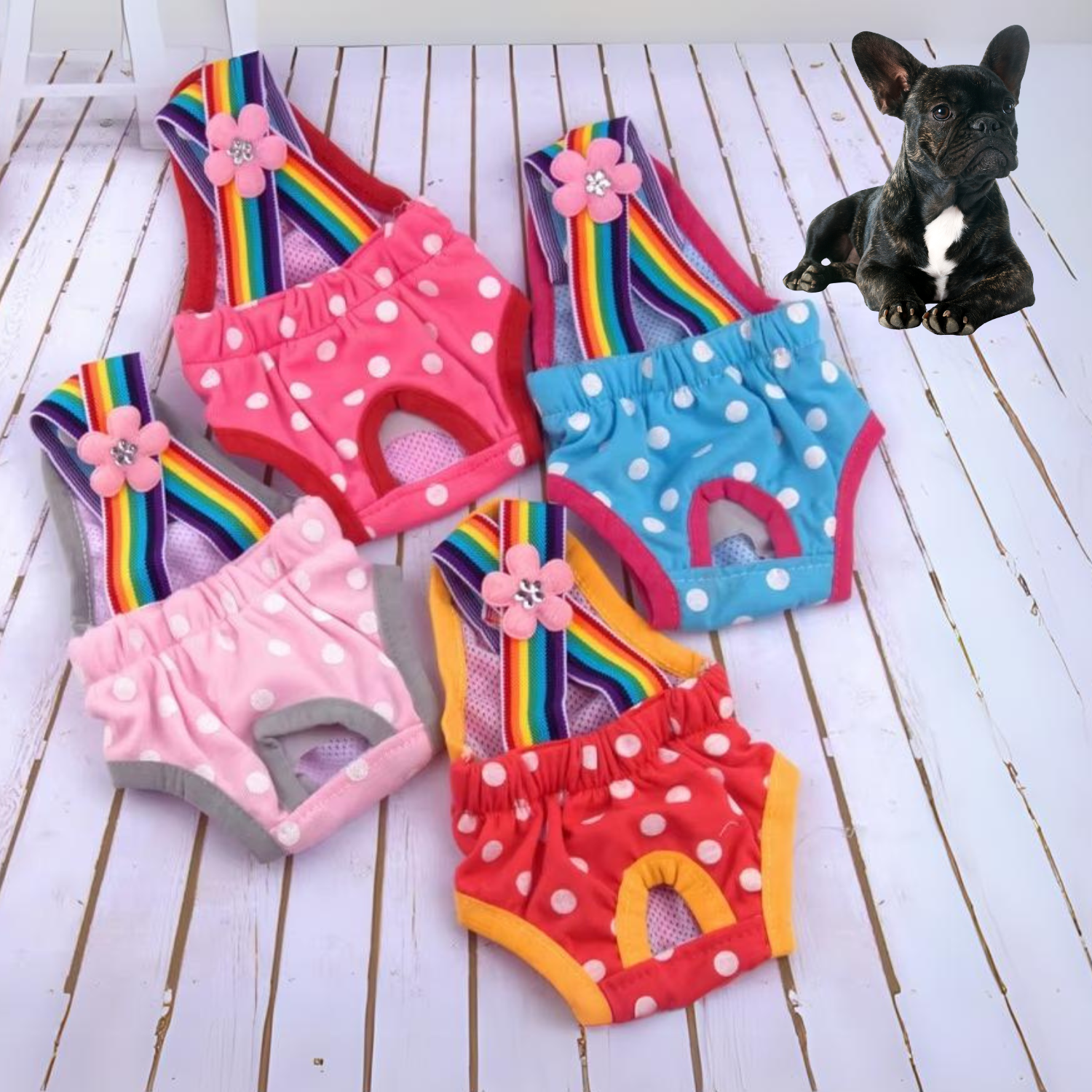 French Bulldog Eco Friendly Washable Frenchie Diapers For Heat Cycles Durable Dog Item