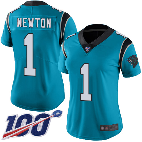 Official NFL Carolina Panthers #1 Cam Newton White Limited Jersey
