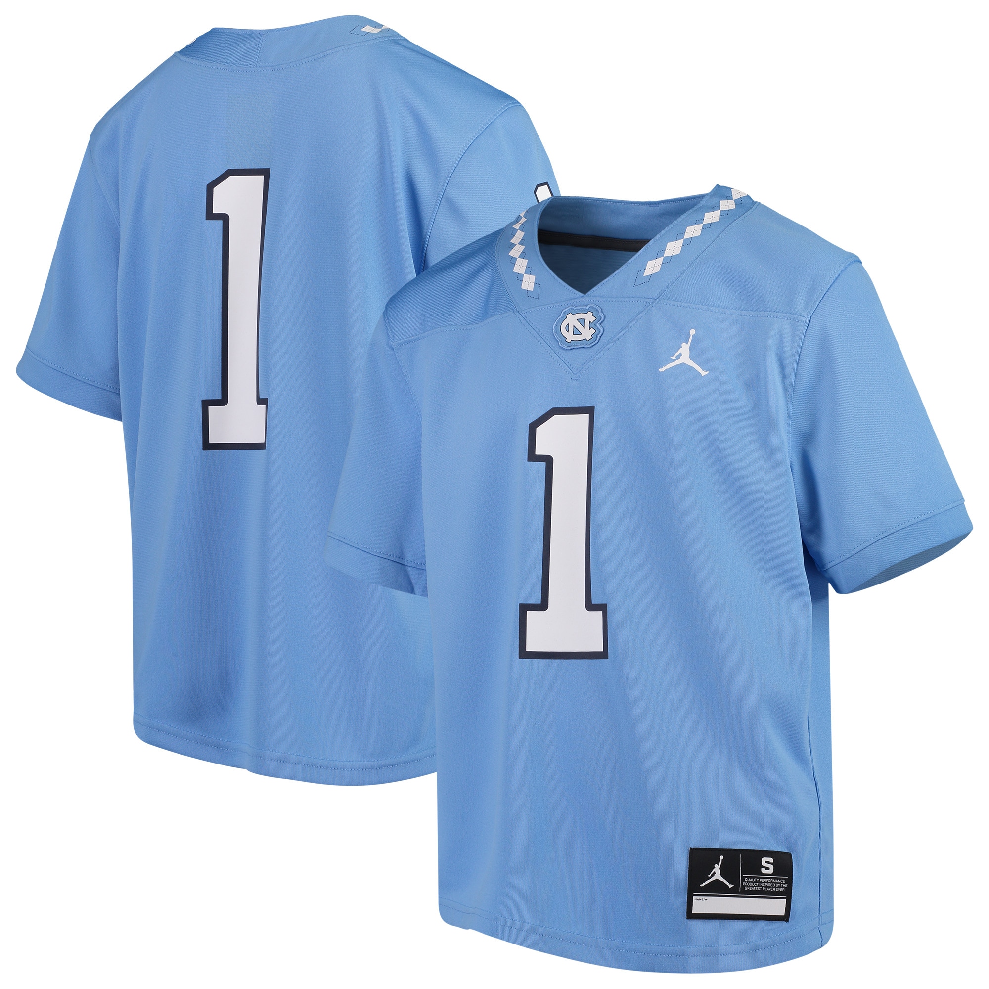 [NJP] North Carolina Tar Heels Team Replica Football Jersey - Carolina Blue
