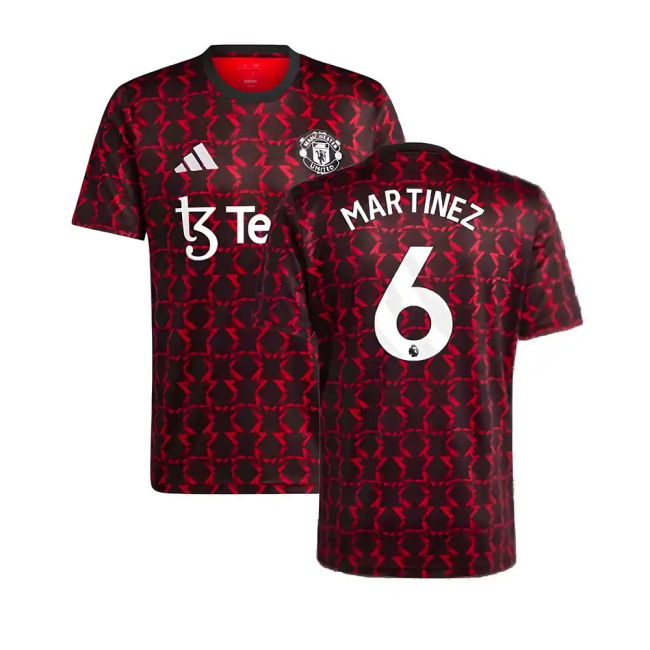2024-2025 Man Utd Pre-Match Top (Black) (Martinez 6)