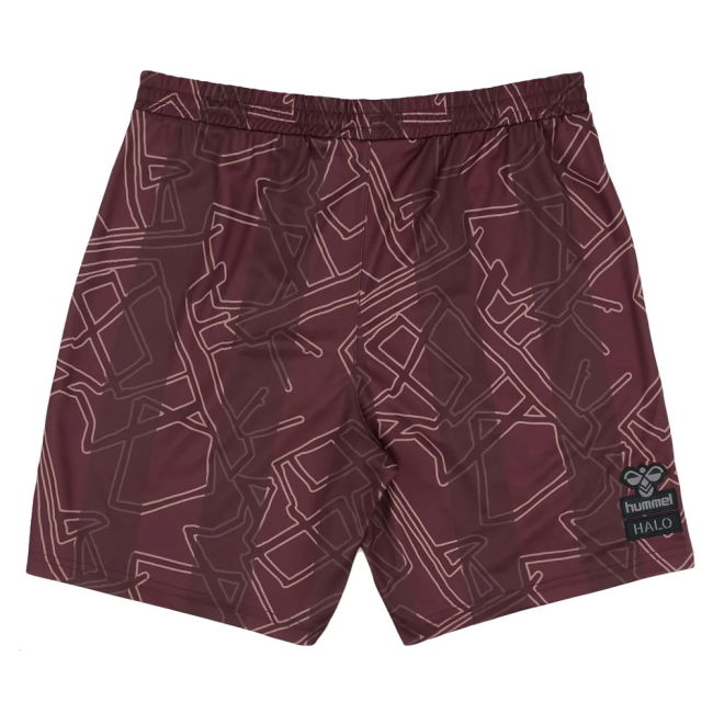 2024-2025 Denmark Special Edition Hummel x Halo Shorts (Dark Red) (Kids)
