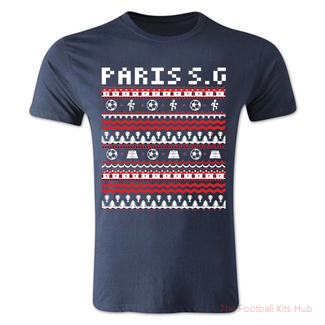 Men Paris Saint-Germain Christmas T-Shirt (Navy)